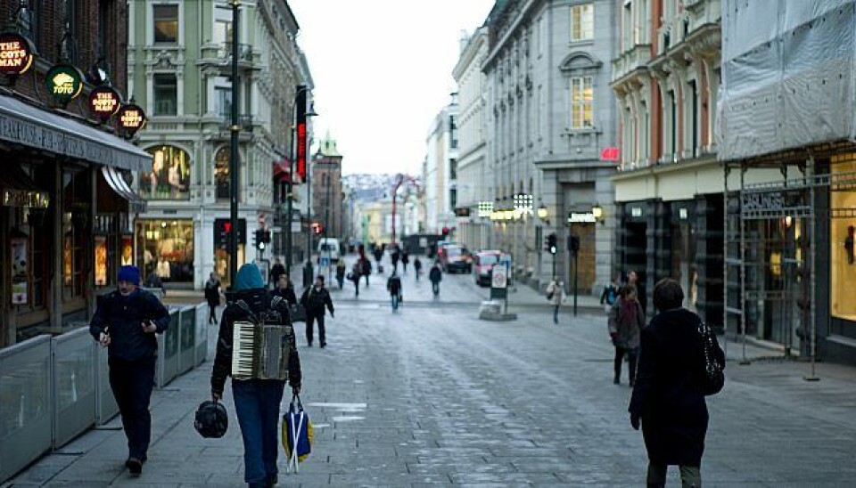 FØRSTE GATE: Karl Johans gate var den første gaten som ble analysert av studentene ved Kunsthøgskolen i Oslo.
