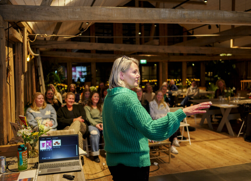 FARGERIKT FELLESSKAP: Therese Sande fra Norwegian Colour Senter holdt foredrag om hvordan fargene virker på oss mennesker.