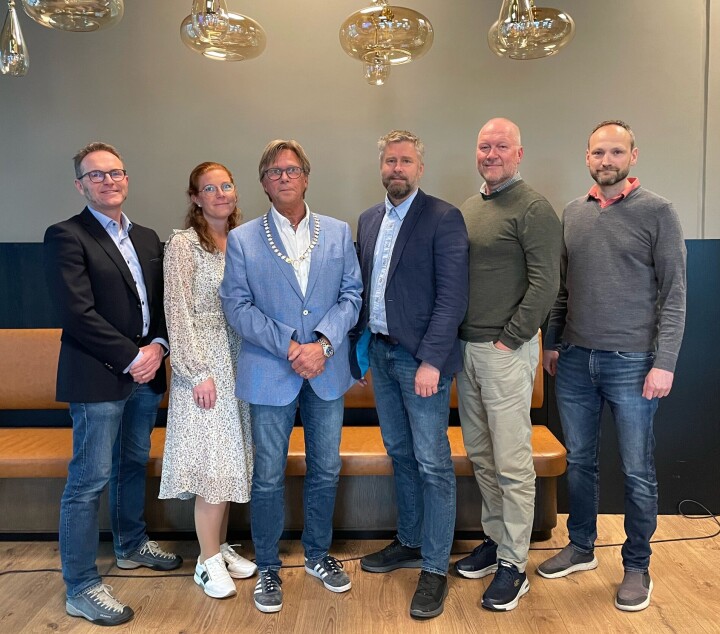 NYTT STYRE: Følgende i det nye styret var til stede og ble fotografert under generalforsamlingen i MLF på Kløfta. Fra venstre: Lars Erik Strand, Astrid Nesse, Baard Samuelsen, Terje Kvittingen, Espen A. Johannessen og Inge Martin Utgård.