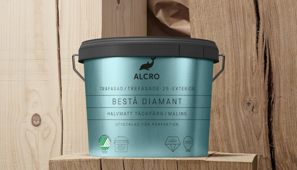 SESONGFORLENGER: Alcro skryter av egenskapene til sin nye utendørsmaling, Bestå Diamant. Produktfoto